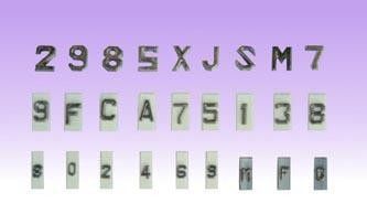 Los marcadores radiográficos de la identificación de la radiografía de los accesorios llevan los números de las letras para las figuras leídas