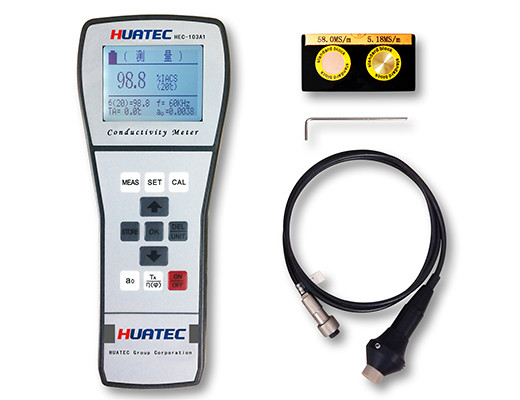 Unidades de medición de la conductividad eléctrica del medidor de corriente Eddy portátil digital de onda senoidal de 60 kHz (MS/m o %IACS)