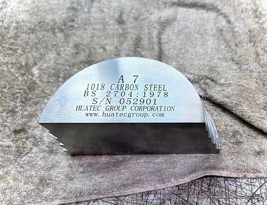 Bloque de calibración A7 radio 74 mm espesor 75 mm acero al carbono BS2704:1978 bloque de prueba ultrasónica