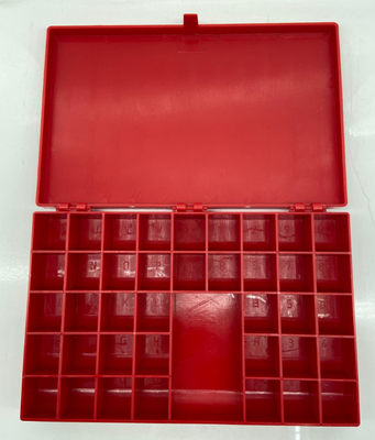 Cuadro de número de plomo rojo Marcador de plomo Cuadro de accesorios para detector de fallas de rayos X