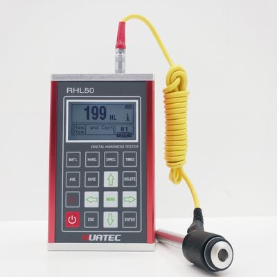 Tester de dureza de Leeb portátil de pantalla LCD RHL50 de alta precisión con una precisión de ± 6HLD y un radio de Rmin 50 mm Min.
