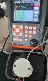 HFD-810 Tester portátil de ultrasonidos 400MHz Muestreo Bluetooth Informe PDF Exportación Detector de inspección de capa impermeable