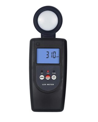 Medidor de lux integrado que mide el brillo de la luminosidad