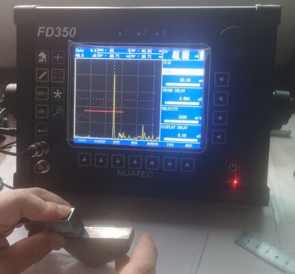 Instrumento ultrasónico FD350 IP65 para detección de fallas y medición de espesores 640×480 Color TFT LCD Detector de defectos industriales de alta sensibilidad