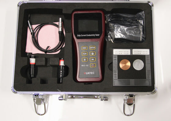 Medidor de conductividad eléctrica portátil de corrientes de Foucault HEC-102