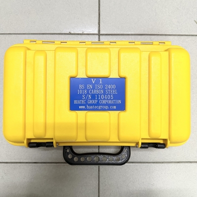 IIW V1 Bloque de calibración en acero al carbono Accesorios de acero inoxidable para detector de defectos ultrasónicos