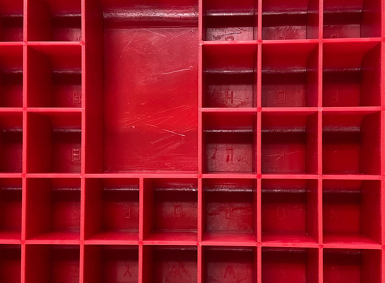 Cuadro de número de plomo rojo Marcador de plomo Cuadro de accesorios para detector de fallas de rayos X