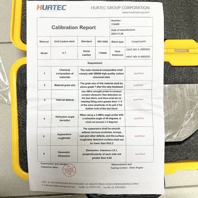 IIW V-1 CS SS AL Materiales UT Bloques de calibración Instrumento NDT