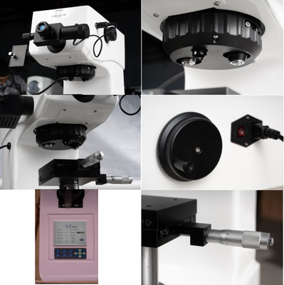 HVS-1000Z Pantalla digital de rodillo lateral Torreta automática Micro Vickers Tester de dureza