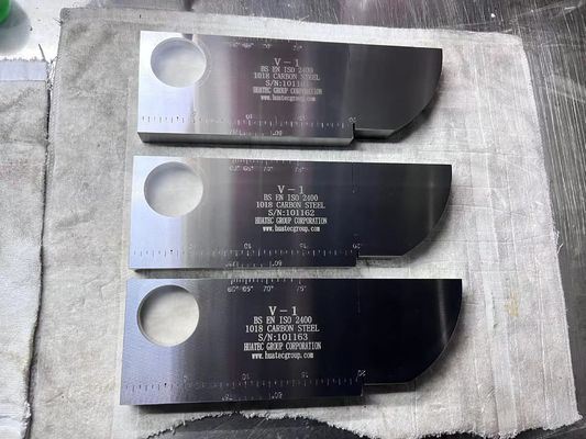 Bloque de calibración IIW V1 para ensayos no destructivos