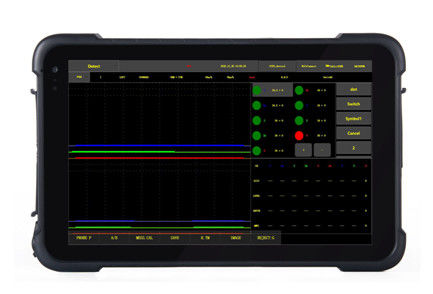 Detector de fallas ultrasónico de carro ligero con pantalla a color TFT digital para el sistema ferroviario