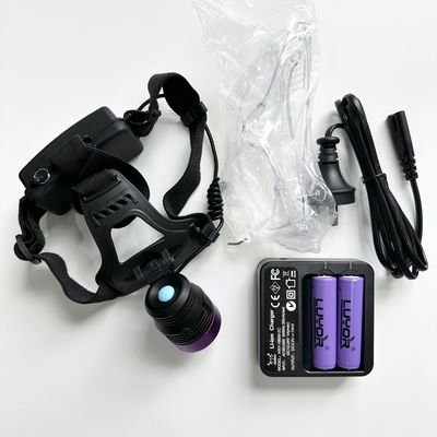 Lámpara UV de partículas magnéticas fluorescentes DG-3101S con longitud de onda máxima de 365-370nm y 2pcs de batería de litio 18650