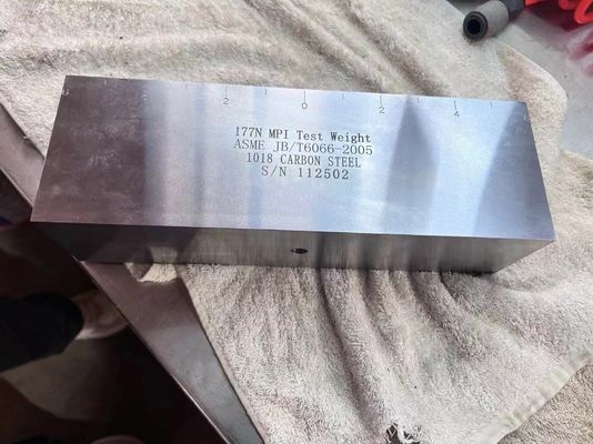 Accesorios para detector de fallas magnéticas por END Bloque de prueba de peso muerto N1