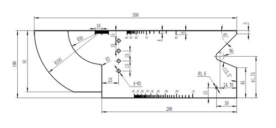 Bloque de calibración de radio ultrasónico PAUT de arreglo en fase con generación de curva DAC