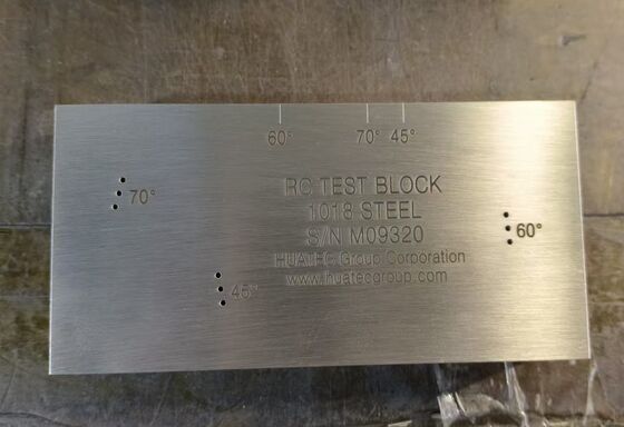 Bloque de calibración ultrasónica RC Resolution para transductores de haz angular AWS D1.1/D1.1M-2015