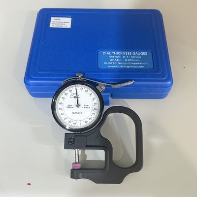 QHG1030 Standard type Micro Dial Thickness Gauge 0-1mm 0.001mm Graduation 30mm Depth Ceramic Mandrel Anvil Thickness Tester