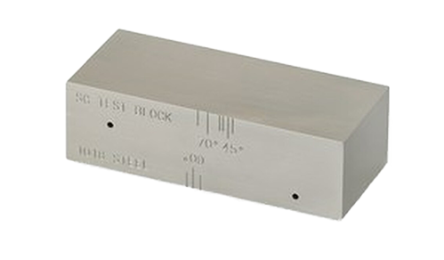 SC ASTM E164 Bloque de calibración de sensibilidad de onda de cizallamiento Ultrasonido Bloque de prueba de calibración de sonda con dos agujeros perforados laterales de 0.062 "