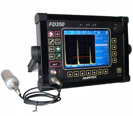 Instrumento ultrasónico FD350 IP65 para detección de fallas y medición de espesores 640×480 Color TFT LCD Detector de defectos industriales de alta sensibilidad