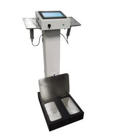 FJ-HF11 Monitor de contaminación de manos y pies con pantalla táctil a color de 10 pulgadas para detección de contaminación alfa beta ≤ 0,037 Bq/cm2 α y ≤ 0,37 Bq/cm2 β