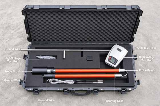 HD-107 Geomembrane Spark Testing Detector High Precision HDPE Membrane Leakage Inspection Instrument for Landfill Project